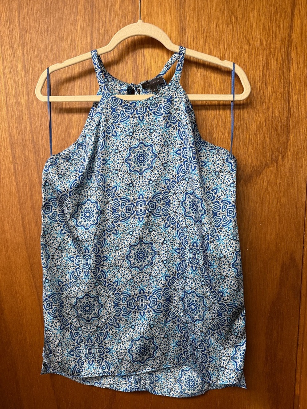 The Limited Blue Printed Halter Cami